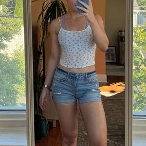 Aeropostale Denim Midi Shorts